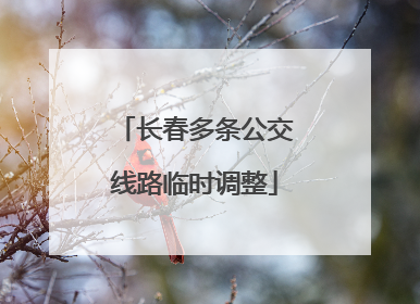 长春多条公交线路临时调整